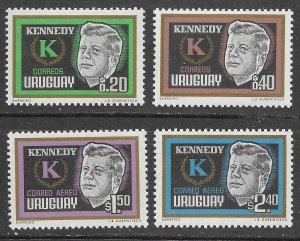 Uruguay # 714-15,C269-70  J.F.Kennedy Memorial (4)  Mint NH