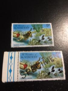 St Vincent sc 1977 Specimen+regular issue MNH