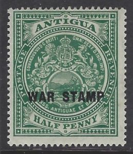 Antigua, Scott #MR1; 1/2p War Tax Issue, MH