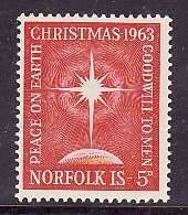 Norfolk Is.-Sc#65- id8-unused NH set-Christmas-1963-