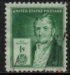 US Scott 889, 1940 Inventors 1c Eli Whitney used