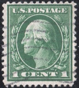 SC#405 1¢ Washington Single (1912) Used