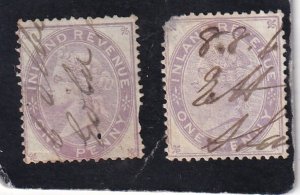 Great Britain       inland revenue stamps    used