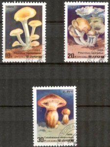 Korea 1985 Mushrooms set of 3 Used / CTO