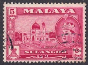 Malaya Selangor #105 Used Single Stamp
