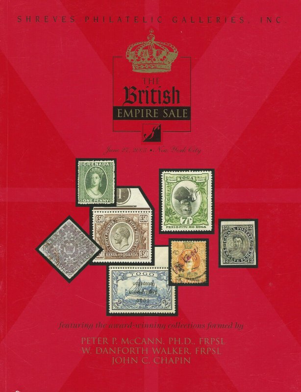 British Empire Specialized, Shreves Philatelic Galleries, N.Y.C., June 27, 2003