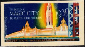 Magic City 1939 Golden Gate Expo Poster Stamp