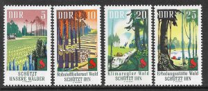 EAST GERMANY DDR 1969 Prevention of Forest Fires Set Sc 1101-1104 MNH