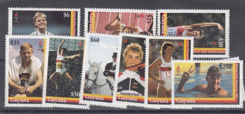 Guyana 1986 Olympics Germany Medalists Set MNH X9899