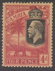 GAMBIA 1922 KGV ELEPHANT 4D WMK MULTI SCRIPT CA  