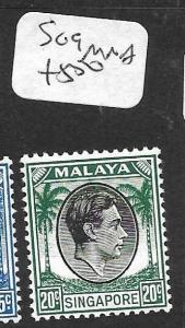 SINGAPORE (PP1101B) KGVI 20C  SG 9  MOG