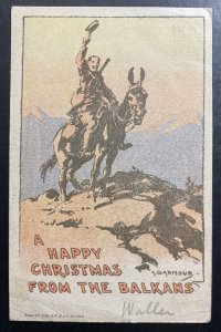 1917 Egypt Middle East Force APO Picture Postcard Cover To England Happy Christm