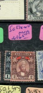 ZANZIBAR (PP2112B) SULTAN 1A-2A  SG179-80  MOG ANTIQUE STAMP OVER 100 YEARS OLD 