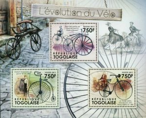 The Evolution of Bicycles Stamp Transportation John Kemp Starley S/S MNH #4341