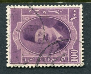 EGYPT; 1923 early King Faud issue fine used Shade of 100m. value