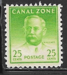 Canal Zone 140a: 25c Wallace, wet printing, MNH, F