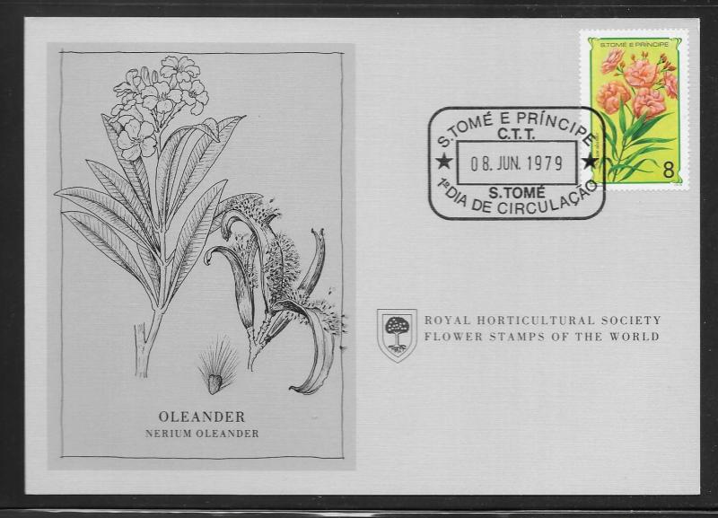 St Thomas & Prince Islands #503C FDC Royal Horticultural Society. (my5404)