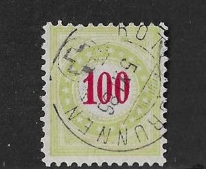 Switzerland Sc #J27a  100c  used with CDS  VF