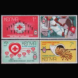 KENYA 1985 - Scott# 333-6 Red Cross Day Set of 4 NH