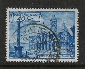 Vatican Scott  130 Used - 1949 Basilicas Issue