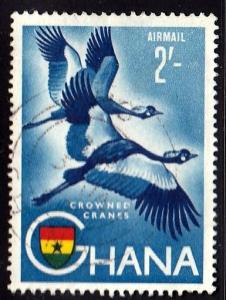 Ghana #C-2 Crowned Cranes, Airmail Stamp, 1959