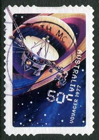 BLAST OFF! 50 YEARS IN SPACE 2007 - 50c VOYAGER USED SELF-ADHESIVE