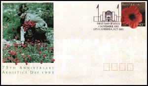 Australia Armistice Day Postal Stationary U/A FDC VF