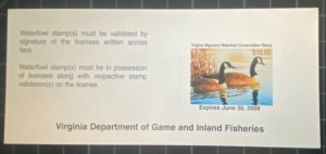 US Stamps - SC# RW VA 20A - Duck Stamp - Unused - CV $13.50