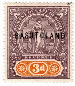 (I.B) Basutoland Revenue : Duty Stamp 3d