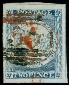 MOMEN: NEW SOUTH WALES SG #16b 1850 IMPERF USED SUPERB LOT #60218