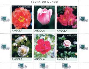 Angola 2000 ROSES London 2000 Philatelic Exhibition Sheet Perforated Mint (NH)