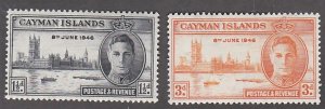 Cayman Islands # 112-113, Peace Issue, Mint HInged
