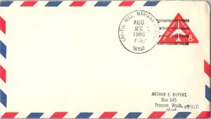 Guam 8c Jet Airliner Air Envelope 1966 Capitol Hill, Mariana Islands 96950 Ai...