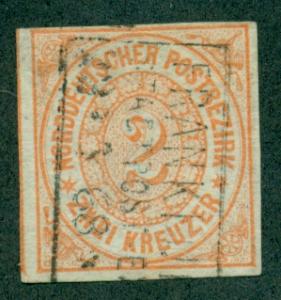 North German Confederation #8a  Used  F-VF  Scott $90.00