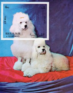 Sharjah 1972 DOGS POODLE s/s Imperforated Mint (NH)