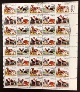 2098-2101 Dogs-Collie, Beagle, Retrievers   MNH 20 Sheet of 40  FV $8   1984