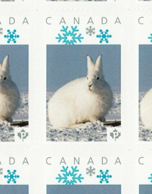 BUNNY - WINTER = Picture Postage Sheet 25+1 with ENLARGEMENT Canada 2014 MNH p72