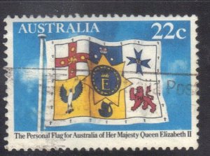 AUSTRALIA SC# 779 USED  22c 1981  FLAG    SEE SCAN