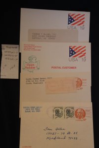 4 US postal cards (#1015)