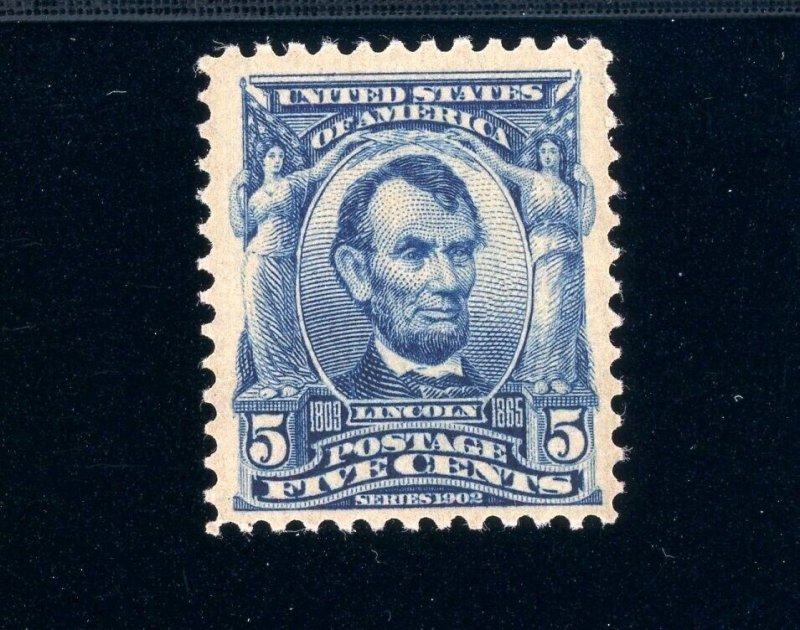 USAstamps Unused VF US Serie of 1902 Lincoln Scott 304 OG MNH SCV $150