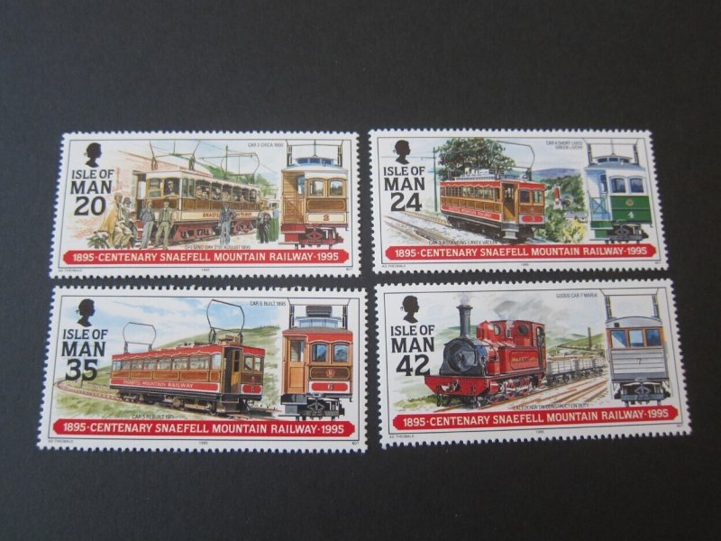 Isle Of Man 1995 Sc 623-6 Train set MNH