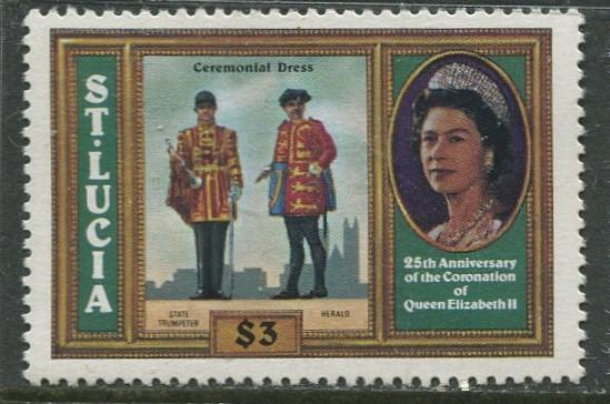 St. Lucia - Scott 441 - Yeoman of the Guard -1978 - MNH -Single $3.00c Stamp