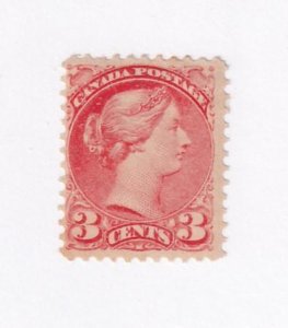 CANADA  # 41 VF-MLH 3ct SMALL QUEEN CAT VALUE $90 (LOVETHEBEEGEES)