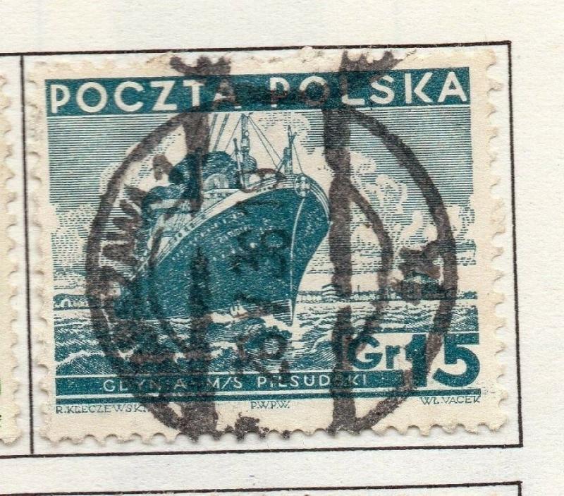 Poland 1935-39 Early Issue Fine Used 15g. 190887 