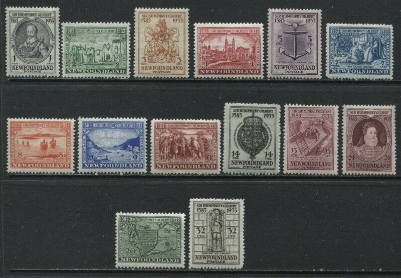 Newfoundland 1933 complete Humphrey Gilbert set mint o.g. hinged