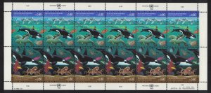 UN Geneva Sea Life Whale Dolphin Clean Oceans Sheetlet 1992 MNH SG#G214-G215