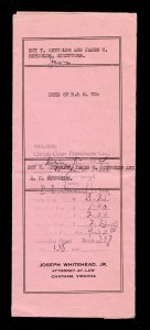 VIRGINIA PROPERTY DEED (ENTIRE) WITH SCOTT #R494, #R496, & #R499 DECEMBER 1949