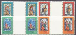 BARBUDA  413-16 MNH 1979 Christmas Gutter Pairs