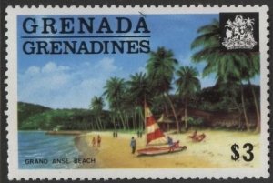 Grenada Grenadines 126 (mnh) $3 Grand Anse Beach (1975)