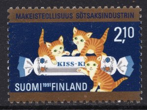 2255 - Finland 1991 - Industrial Production of Sweets - Cats - MNH